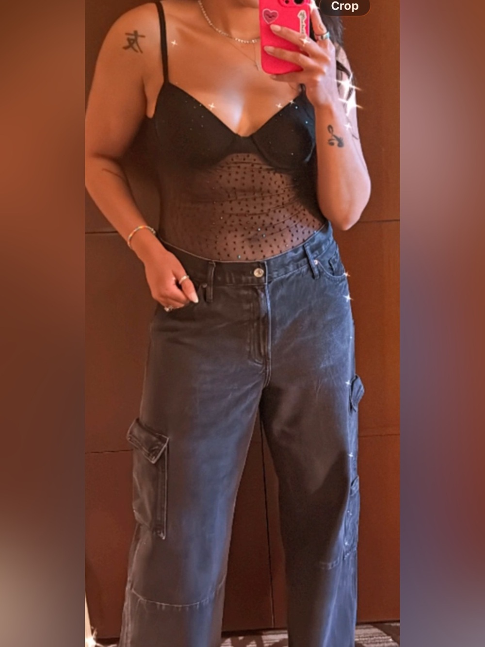 Express Black Studded Bodysuit